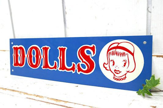 DOLLS 可愛い人形 美女 US ビンテージ サイン 看板 ミッドセンチュリー プレート アメリカ