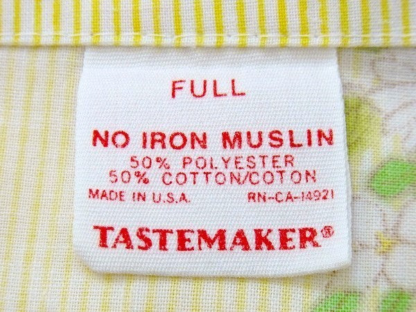 花束&小花柄・ヴィンテージ・USEDフラットシーツ(1/2) USA