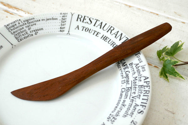 木製 無垢 ヴィンテージ バターナイフ  木製カトラリー キッチン用品 ラスティック モダンデザイン