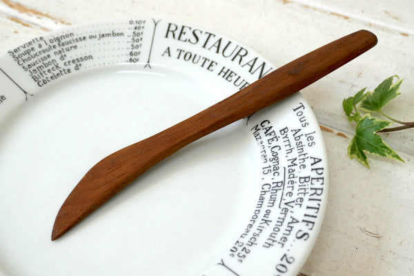 木製 無垢 ヴィンテージ バターナイフ  木製カトラリー キッチン用品 ラスティック モダンデザイン