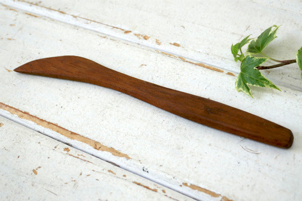 木製 無垢 ヴィンテージ バターナイフ  木製カトラリー キッチン用品 ラスティック モダンデザイン