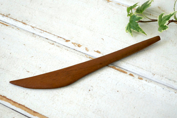 木製 ヴィンテージ バターナイフ 木製カトラリー キッチン用品 スタイリッシュ ナチュラル USA