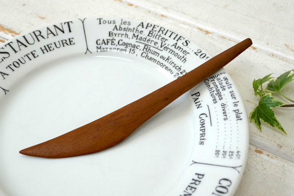 木製 ヴィンテージ バターナイフ 木製カトラリー キッチン用品 スタイリッシュ ナチュラル USA