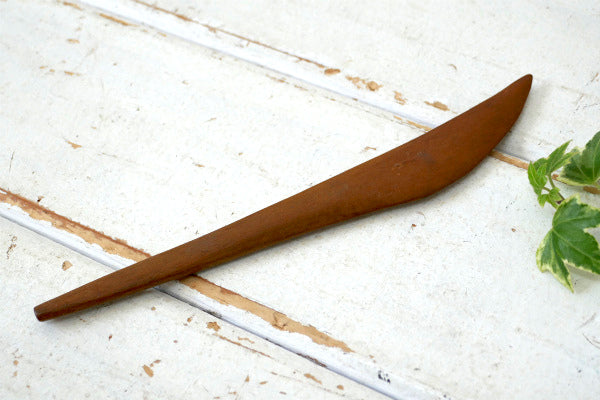 木製 ヴィンテージ バターナイフ 木製カトラリー キッチン用品 スタイリッシュ ナチュラル USA