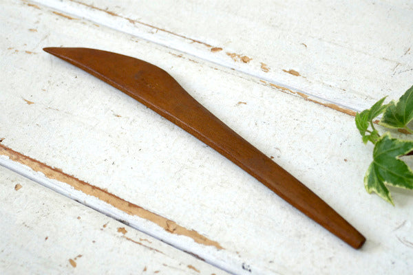 木製 ヴィンテージ バターナイフ 木製カトラリー キッチン用品 スタイリッシュ ナチュラル USA