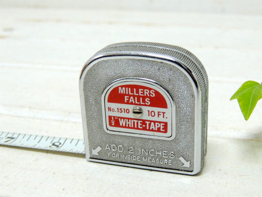 【MILLERS FALLS/10FT】ヴィンテージ・メジャーテープ・巻尺・USA・工業系・工具