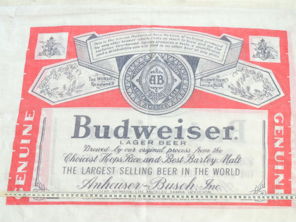 【Budweiser】バドワイザー・ビール・ヴィンテージ・ ピロケース・枕カバー・USA