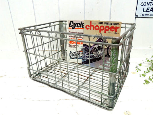 【1922y〜・老舗・SHAMROCK FOODS】ヴィンテージ・ミルクボトルケース・キャリーケース