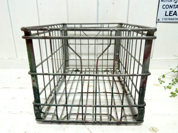 【1922y〜・老舗・SHAMROCK FOODS】ヴィンテージ・ミルクボトルケース・キャリーケース