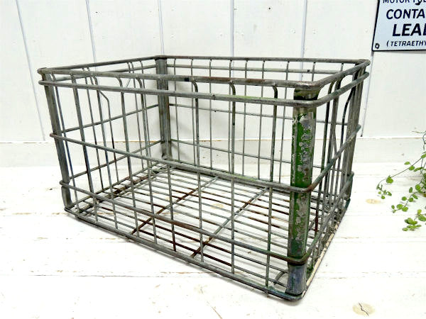 【1922y〜・老舗・SHAMROCK FOODS】ヴィンテージ・ミルクボトルケース・キャリーケース