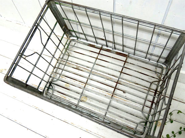 【1922y〜・老舗・SHAMROCK FOODS】ヴィンテージ・ミルクボトルケース・キャリーケース