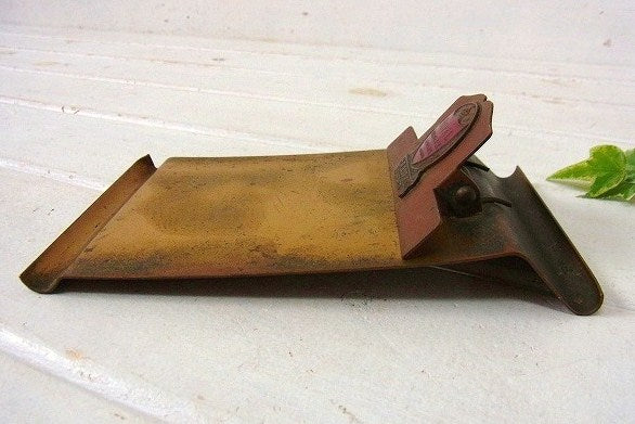 【1845年〜保険会社】アドバタイジング・真鍮製・アンティーク・バインダー/クリップボード/USA