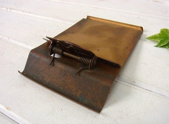 【1845年〜保険会社】アドバタイジング・真鍮製・アンティーク・バインダー/クリップボード/USA