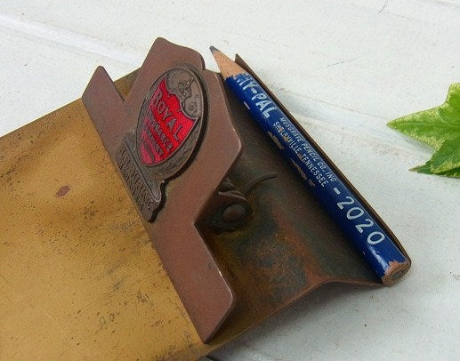 【1845年〜保険会社】アドバタイジング・真鍮製・アンティーク・バインダー/クリップボード/USA