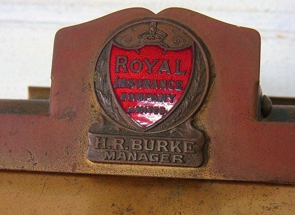 【1845年〜保険会社】アドバタイジング・真鍮製・アンティーク・バインダー/クリップボード/USA