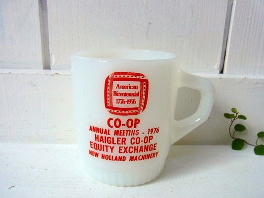 【Fire King】CO-OP・アメリカ建国200年記念・アドバタイジング・マグカップ