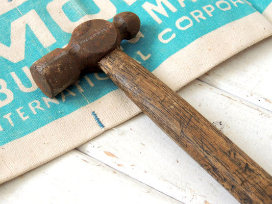 【ヘビーウエイト】ヴィンテージ・ハンマー・金槌・ツール・大工道具・ウッドハンドル・DIY・USA
