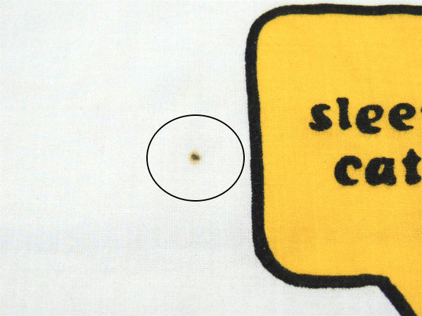 【スヌーピー】ピーナッツの仲間・ベッドタイム柄・70'ヴィンテージ・USEDフラットシーツ(1/2)