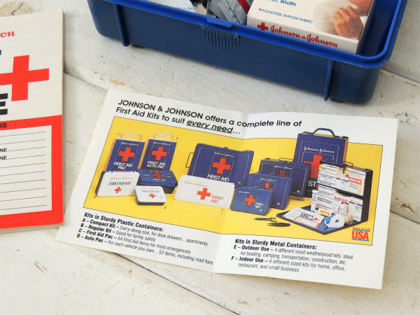 【1962 J・ジョンソン&ジョンソン・ファーストエイド】プラスティック製・ヴィンテージ・救急箱