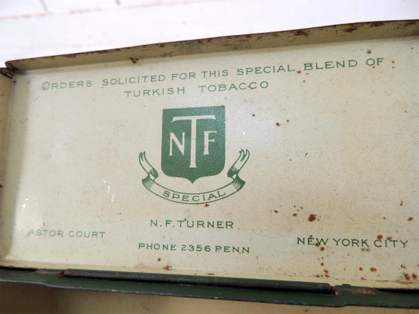 【TOBACCO・葉巻缶・NY】②アンティーク・OLD・タバコ缶・ティン缶・ブリキ缶