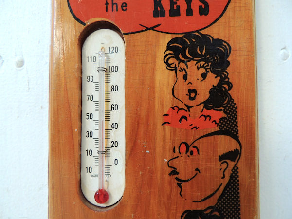 WHOS GOT the KEYS サーモメーター 温度計 セドナ スーベニア 木製 ヴィンテージ キーフック 鍵フック 壁飾り USA