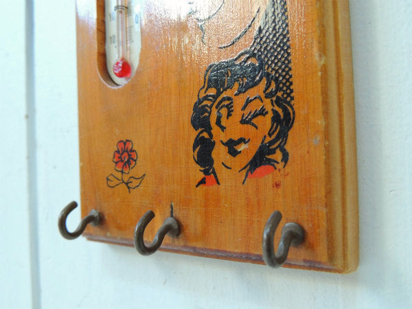 WHOS GOT the KEYS サーモメーター 温度計 セドナ スーベニア 木製 ヴィンテージ キーフック 鍵フック 壁飾り USA