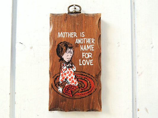 USA!木製の小さなヴィンテージ・壁飾り/ウォールデコ/インテリア