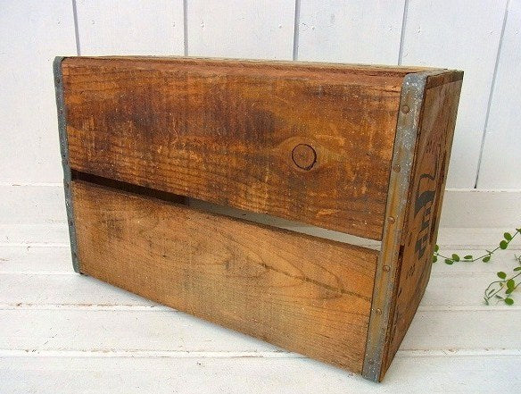 【7UP】セブンアップ・ドリンクのヴィンテージ・ウッドボックス/木箱 USA