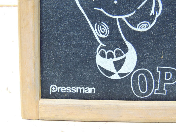 Pressman・アニマル 動物&アルファベット&数字柄・木製・ヴィンテージ・黒板 ブラックボード