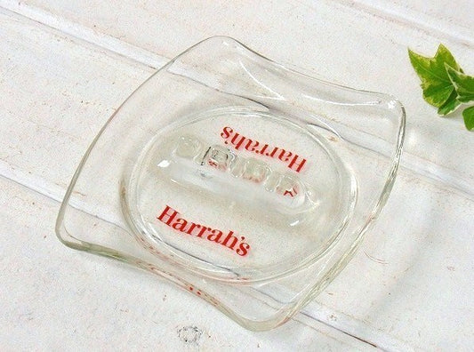 【Harrah's】ハラーズ・ガラス製・ヴィンテージ・灰皿/アシュトレイ USA
