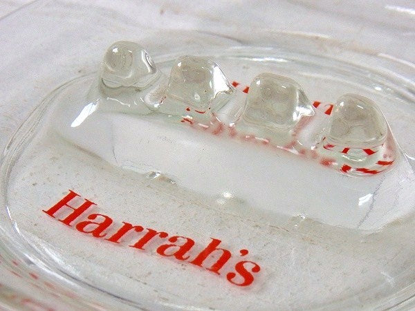 【Harrah's】ハラーズ・ガラス製・ヴィンテージ・灰皿/アシュトレイ USA