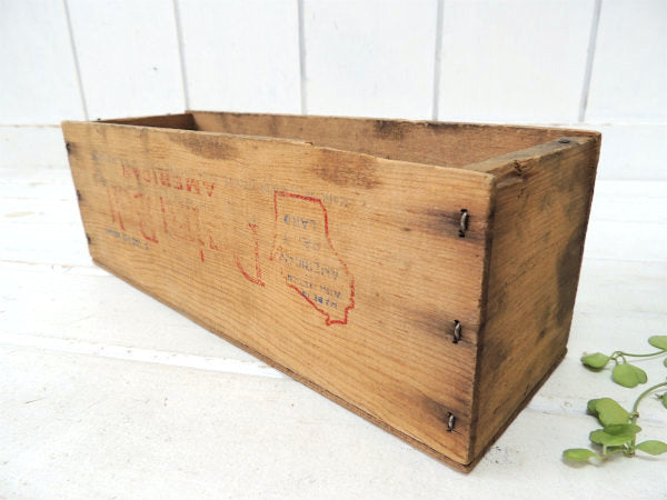 【Dairy Belt】USA!ウィスコンシン州・木製・アンティーク・チーズボックス/木箱