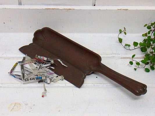 銅製・アンティーク・卓上ちりとり/塵取り　USA