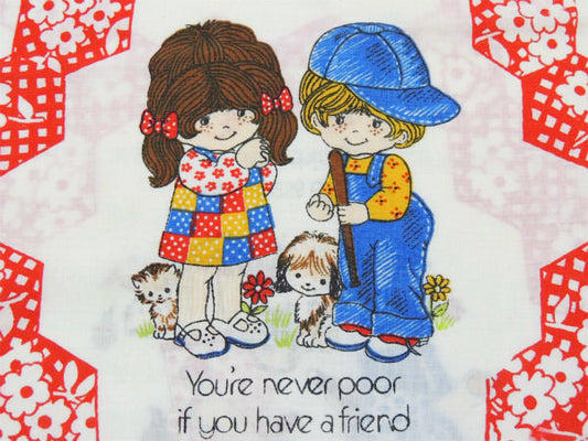 【Gentle Treasures】レトロな男の子&女の子・ヴィンテージ・ピロケース/枕カバー