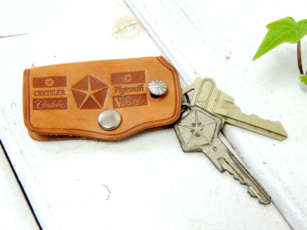 【1970's~・クライスラー・アメ車・コルドバ】ヴィンテージ・革・レザーキーケース・鍵2本付き