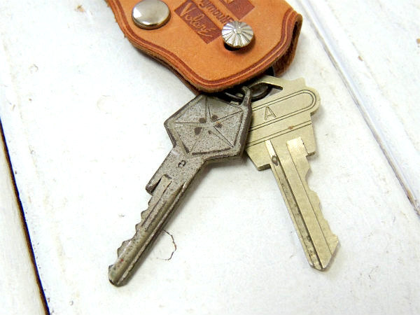 【1970's~・クライスラー・アメ車・コルドバ】ヴィンテージ・革・レザーキーケース・鍵2本付き