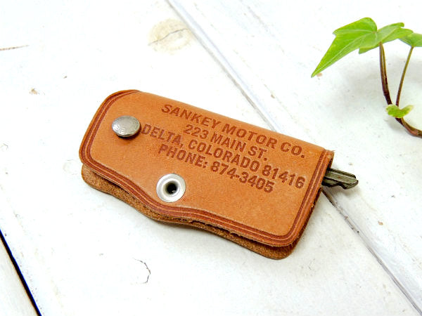 【1970's~・クライスラー・アメ車・コルドバ】ヴィンテージ・革・レザーキーケース・鍵2本付き