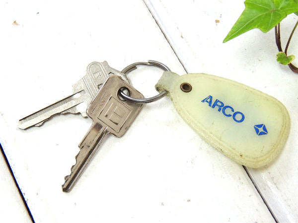 【ARCO・ガソリンスタンド】キーホルダー・鍵2本付き・USA・ビンテージ・GM