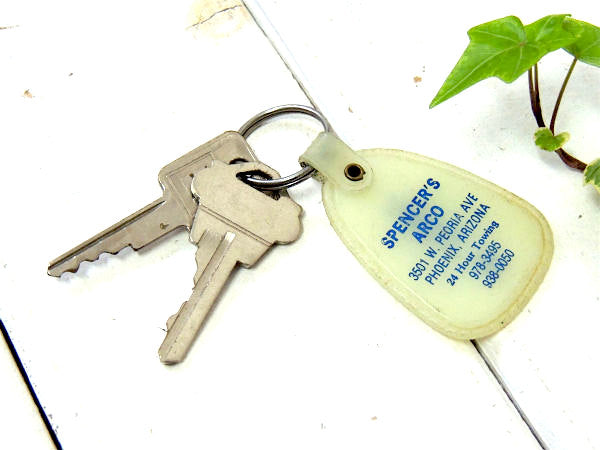 【ARCO・ガソリンスタンド】キーホルダー・鍵2本付き・USA・ビンテージ・GM