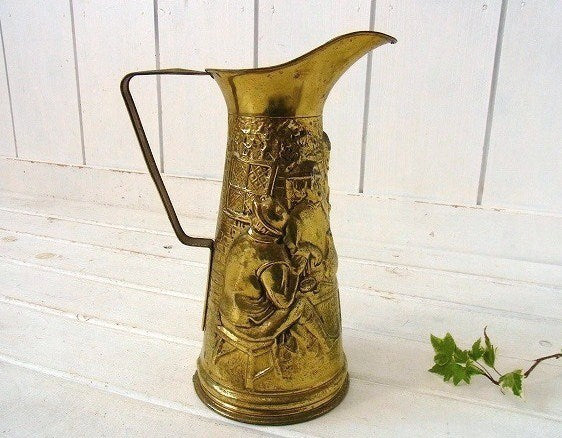 【Peerage】イギリス製・真鍮のアンティーク・ジャグ/水差し/ピッチャー