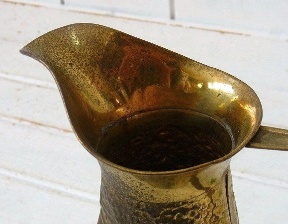 【Peerage】イギリス製・真鍮のアンティーク・ジャグ/水差し/ピッチャー