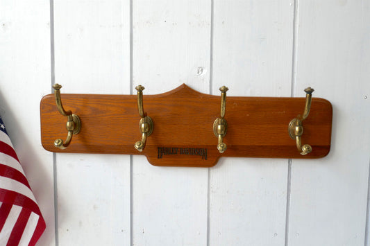 1980's ハーレーダビッドソン Harley-Davidson オートバイ アドバタイジング 壁掛け ヴィンテージ ウォールフック ハットラック コートフック USA