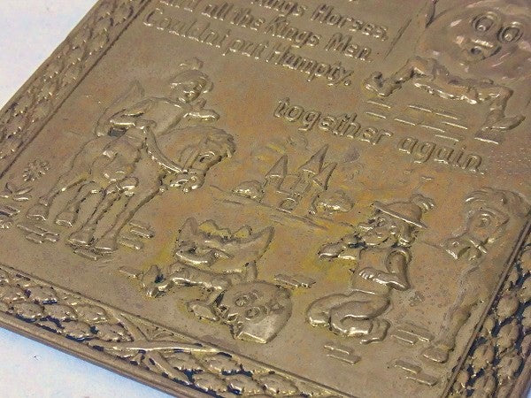 【ハンプティ ダンプティ】イギリス製・40'sアンティーク・壁飾り/壁掛け/真鍮プレート