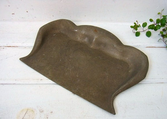 ティン製・アンティーク・クラムトレイ・卓上ちりとり・塵取り・ダストパン USA