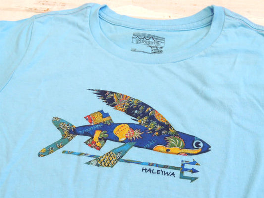【Patagonia】パタゴニア・ハレイワ店限定・フライングフィッシュ・レディースTシャツ(XS)
