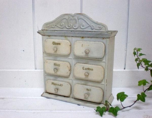 スペイン　ティン製・アンティーク・スパイスシェルフ