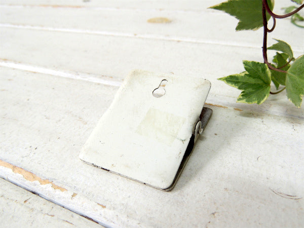 【FALSTAFF】スチール製・ヴィンテージ・アドバタイジング・クリップ・ホワイト×ブラック