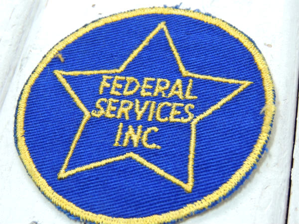 【★・FEDERAL SERVICES INC】ヴィンテージ・ワッペン・刺繍ワッペン・USA