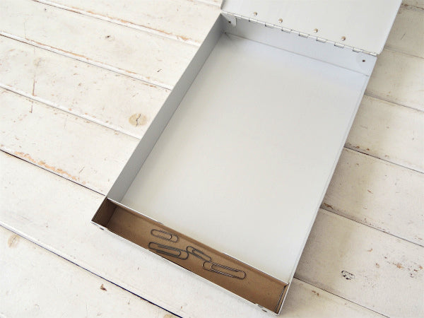 SAUNDERS 工業系・書類ケース付き・アルミ製・ビンテージ・バインダー クリップボード USA