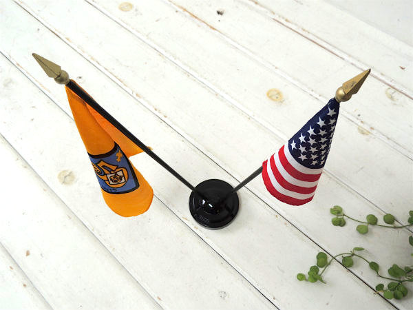 1975's ボーイスカウト CUB SCOUTS×星条旗 カブスカウト 50周年 記念 ヴィンテージ 卓上フラッグ ツインフラッグ 看板　サイン